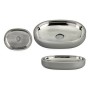 Soap dish Berilo Grey Silver Stainless steel Plastic 9,5 x 2,5 x 13 cm 13 x 2,5 x 9,5 cm (6 Units)