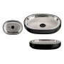 Soap dish Berilo Black Stainless steel Plastic 9,5 x 2,5 x 13 cm 13 x 2,5 x 9,5 cm (6 Units)