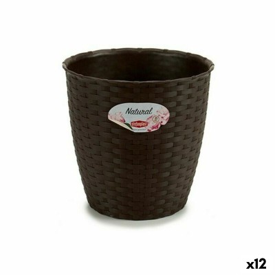 Plant pot Stefanplast Chocolate Plastic 19 x 17,5 x 19 cm (12 Units)