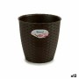 Plant pot Stefanplast Chocolate Plastic 19 x 17,5 x 19 cm (12 Units)