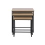 Jeu de 3 tables DKD Home Decor Noir Métal 45 x 45 x 45 cm Bois MDF
