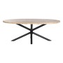 Table de Salle à Manger DKD Home Decor Naturel Noir Métal Bois de manguier 200 x 100 x 76 cm