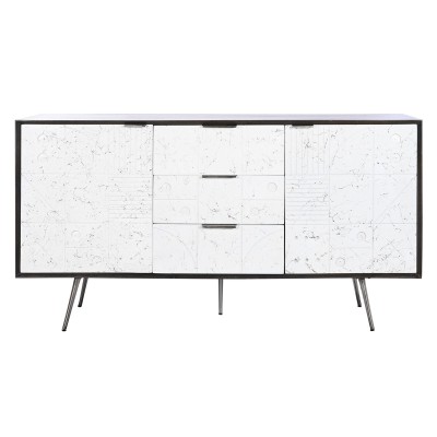Buffet DKD Home Decor Blanc Brun foncé Bois de manguier 150 x 43 x 80 cm
