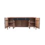 Sideboard DKD Home Decor Black Natural Wood 177 x 38 x 75 cm