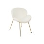 Chaise DKD Home Decor Blanc Doré 63 x 57 x 73 cm