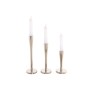 Candle Holder Home ESPRIT Silver Aluminium Modern 7,5 x 7,5 x 25 cm (3 Units)