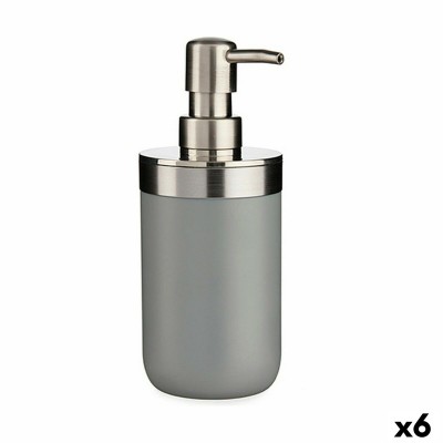 Soap Dispenser Berilo Grey Plastic 350 ml 8 x 17 x 9 cm (6 Units)