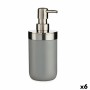 Soap Dispenser Berilo Grey Plastic 350 ml 8 x 17 x 9 cm (6 Units)