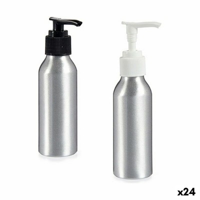 Soap Dispenser Berilo Silver Aluminium polypropylene 100 ml 4 x 13 x 5 cm 5 x 13 x 4 cm (24 Units)