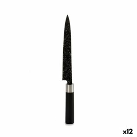 Kitchen Knife Kinvara Black Silver Stainless steel Plastic 3,5 x 33,3 x 2,2 cm 33,5 x 2,2 x 3,5 cm Marble (12 Units)