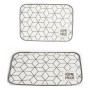 Table Mat Kinvara White Grey 33 x 0,3 x 48 cm (12 Units)