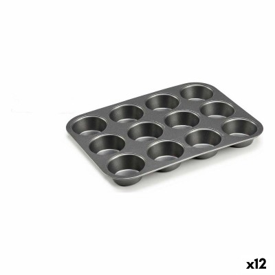 Baking Mould Kinvara Dark grey Metal Carbon steel 20 x 2 x 26 cm 26 x 2 x 20 cm (12 Units)