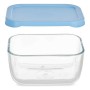 Lunch box Pasabahce Snow Blue Transparent Glass Polyethylene 420 ml (12 Units)