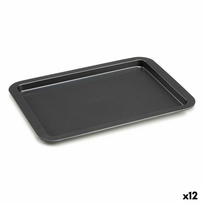 Baking tray Kinvara Grey Metal 25,3 x 2 x 37 cm (12 Units)