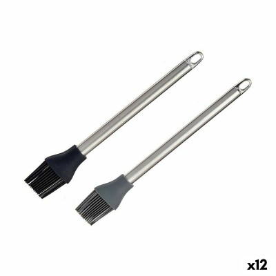 Kitchen Brush Kinvara Silicone Stainless steel 28 x 4,5 X 2 cm (12 Units)