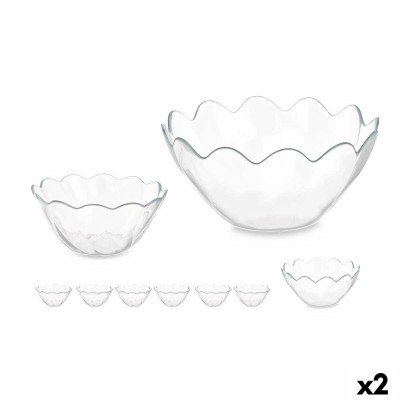 Set of bowls Pasabahce Hasir Transparent Glass 31 x 25,5 x 24,5 cm (2 Units)