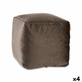 Pouf Gift Decor Gris polystyrène Velours (4 Unités)