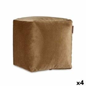 Pouf Gift Decor Marron polystyrène Velours (4 Unités)