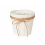 Planter Ibergarden White Brown Cloth Lasso 16 x 15 x 16 cm 16 x 15 x 17 cm (24 Units)
