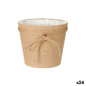 Planter Ibergarden Brown Cloth Lasso 19,5 x 17,5 x 19,5 cm 19 x 17 x 20 cm (24 Units)