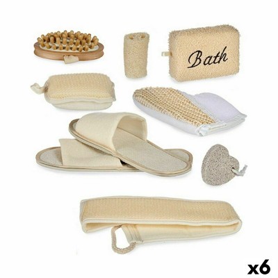 Bath Set Berilo Brown 30 x 6,5 x 30 cm Basket (6 Units)