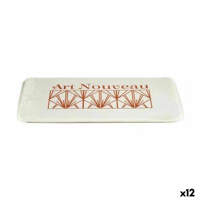 Bath rug Berilo Art Nouveau White Bronze PVC 40 x 1,5 x 60 cm (12 Units)