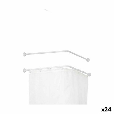 Curtain Bar Berilo White Aluminium 80 cm 5,5 x 96 x 11 cm For shower (24 Units)