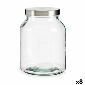 Jar Vivalto Transparent Silver 3 L (8 Units)