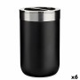 Toothbrush Holder Berilo Black Silver Plastic 7,7 x 11,5 x 7,7 cm 7,7 x 11,2 x 7,7 cm (6 Units)