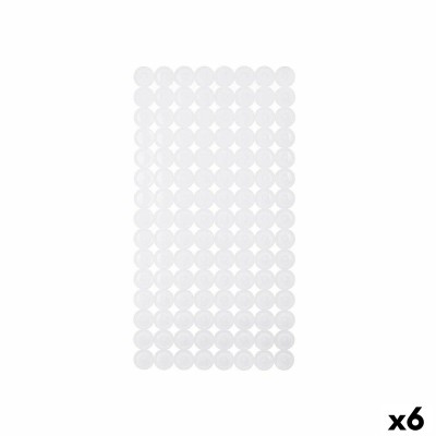 Tapis de Douche Antidérapant Berilo Blanc PVC 6 x 38 x 6 cm 68 x 36 x 1 cm 68 x 1 x 36 cm (6 Unités)