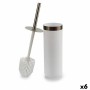 Toilet Brush Berilo White Silver Plastic 9,5 x 38,5 x 9,5 cm (6 Units)