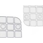 Tapis de Douche Antidérapant Berilo Transparent PVC 6 x 38 x 6 cm 67,7 x 38,5 x 0,7 cm 38,6 x 45 x 6 cm Carreaux (6 Unités)