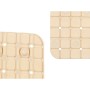 Non-slip Shower Mat Berilo Beige PVC 67,7 x 38,5 x 0,7 cm Frames (6 Units)