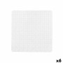 Tapis de Douche Antidérapant Berilo Blanc PVC 6 x 50 x 6 cm 50,3 x 50,3 x 0,7 cm Carreaux (6 Unités)