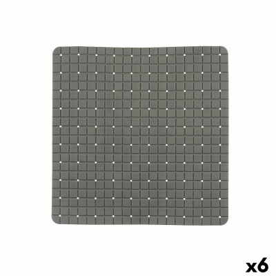 Non-slip Shower Mat Berilo Grey PVC 6 x 50 x 6 cm 50,3 x 50,3 x 0,7 cm Frames (6 Units)