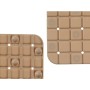 Non-slip Shower Mat Berilo Beige PVC 50,3 x 50,3 x 0,7 cm Frames (6 Units)
