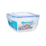 Hermetic Lunch Box Leknes Transparent polypropylene Squared 1,5 L (12 Units)