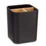 Toothbrush Holder Berilo Black Bamboo polypropylene 9 x 11 x 9 cm (6 Units)