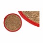 Dessous de plat Gift Decor Rouge Naturel Fibre naturelle 35 x 1 x 35 cm (48 Unités)