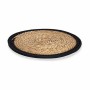 Table Mat Gift Decor Black Natural Natural Fibre 30 x 1 x 30 cm (48 Units)