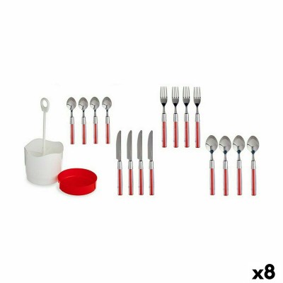 Ensemble de Couverts Kinvara Rouge Acier inoxydable Plastique (8 Unités)