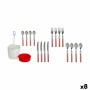 Ensemble de Couverts Kinvara Rouge Acier inoxydable Plastique (8 Unités)