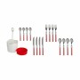 Cutlery Set Kinvara Red Stainless steel Plastic (8 Units)