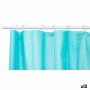Shower Curtain Berilo Blue Polyethylene EVA 180 x 180 cm (12 Units)