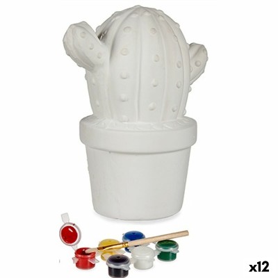 Paint Your Own Money Box Pincello Cactus 12 x 21 x 17 cm (12 Units)