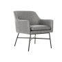 Armchair DKD Home Decor Black Light grey Metal 66 x 62 x 76,5 cm
