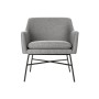 Armchair DKD Home Decor Black Light grey Metal 66 x 62 x 76,5 cm