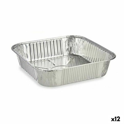 Set of Food Trays Kinvara Disposable Squared 12 Units