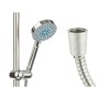 A shower head with a hose to direct the flow Berilo Silver Metal 9,8 x 23,5 x 9,8 cm 15 x 61 x 6,5 cm With support (6 Units)