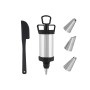 Pastry Bag Kinvara Black Silver Set (6 Units)